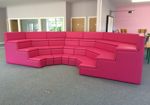 3-Tiered Leather Seating For A National School In 
